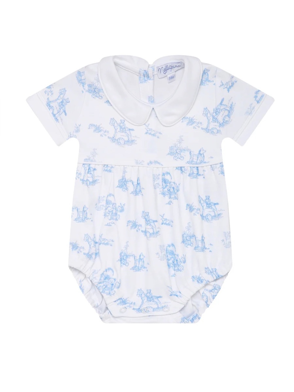 Nellapima Toile Collared Bubble 12/18M EUC